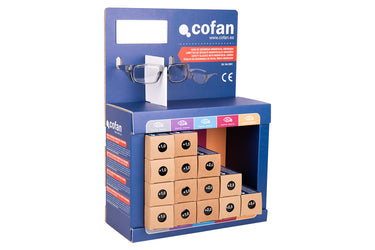 Cofan – Expositor de Gafas de Seguridad Graduadas | 20 Unidades | 5 Dioptrías Diferentes | Protección Ocular